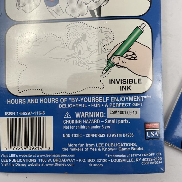 Disney Mickey Mouse 2 In 1 Books Invisible Ink Magic Pen Painting Book Set Of 2 - Picture 5 of 8